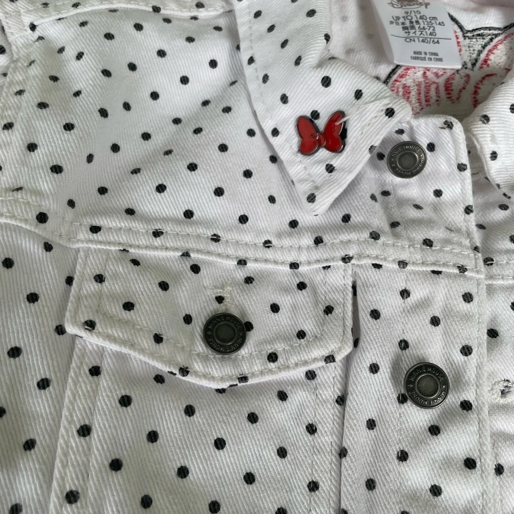 DISNEY Minnie Mouse Jean Jacket in Polka Dot - size 9/10